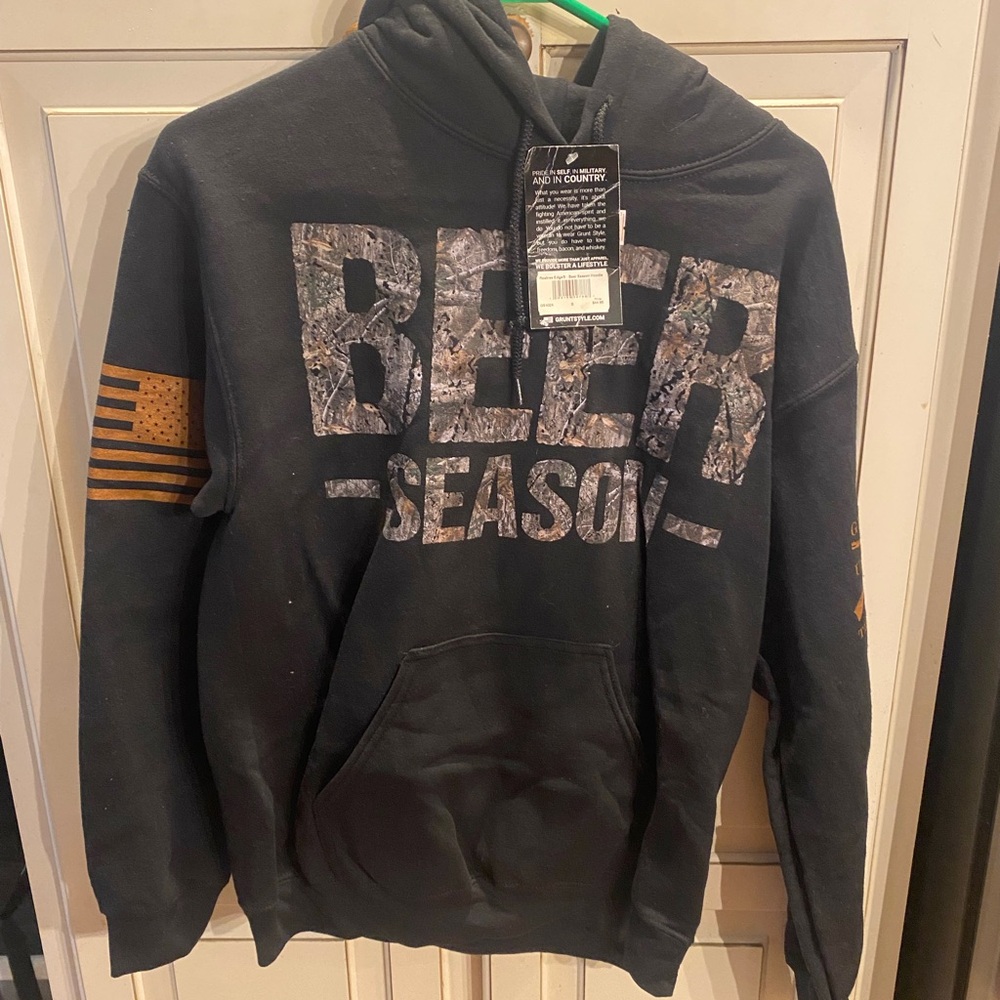 Men's Black Grunt Style Hoodie